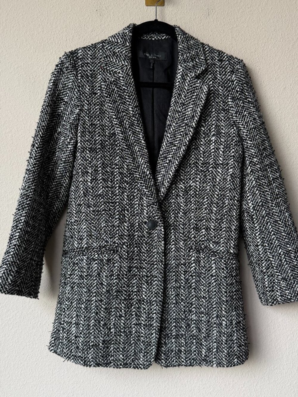 Rag & Bone Ames Linton Metallic Tweed Blazer Size 4 - Picture 2 of 6